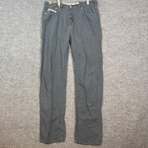 Diesel Industry Pants Mens 34 Blue Denim Chambray Linen Slim Fit Made In Italy